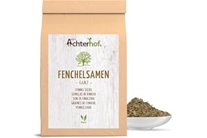 Graines de fenouil entières 500g | infusion de fenouil | goût doux et sucré | idéal pour la préparation de plats de pâtes, de soufflés & d'infusions réchauffantes | vom Achterhof