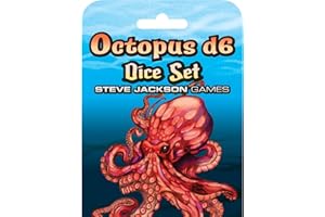 Octopus D6 Dice Set | Custom Dice, Perfect for use with Steve Jackson Games, DND, RPGs, Tabletop Games, and Role-Playing Adventures