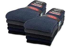 sockenkauf24 10 | 20 | 30 Pares de Calcetines Deportivos Calcetines de Tenis Calcetines de Trabajo Hombre Mujer Algodón