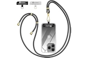 OLEPHY Handykette Universal zum umhängen für alle Smartphones, Handyband mit jeder Hülle kombinierbar,Handytasche zum Umhängen mit 2 Stück Universelles Pad, Schwarz