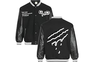 HVECZIXP Giacca Baseball Uomo College Americano Varsity Jacket Unisex per Attività all'aria Aperta Streetwear