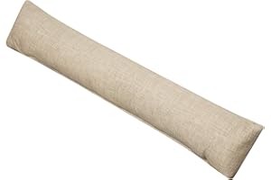 CnA Stores Beige Draught/Draft Excluder Cushion With Zipped Removable Cover (BEIGE)