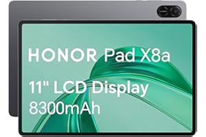 HONOR Pad X8a, 11-Inch Wi-Fi Tablet, 128GB Storage, 8300mAh Battery, Quad-speaker, Slim Metal Design, Android 14, Space Grey-New Version