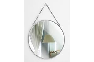 GreyZouq Metal Framed Round Wall Mirror 25cm