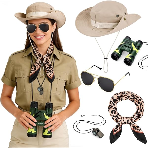 Costume Safari Ranger Adulte - 4 Pièces Déguisement Aventurier Carnaval & Fête Thème