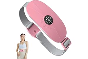 Almohadilla Térmica Menstrual, KBCASE Portátil Cinturón de Calentamiento Eléctrico Inalámbrico Almohadilla de Calefacción 3 Modos de Masaje para Período Menstrual Alivio del Dolor de Espalda (Rosa)