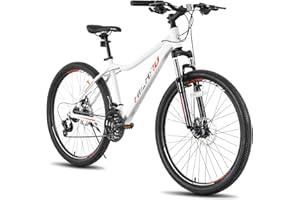 ‎HH HILAND HILAND 26/27,5 Zoll Mountainbike MTB mit Aluminiumrahmen 21 Gang Schaltung Doppelscheibenbremse Lock-Out Federgabel mintgrün/violett/weiß