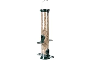 Monster Pet Supplies C J Wildbird Defender Metal Seed Bird Feeder, clear