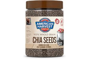 American Harvest Chia Seeds 500g Jar | Raw Whole Chia Seeds | Gluten Free Superfood | High in Omega-3, Fiber & Protein | Ideal for Pudding, Smoothies & Baking