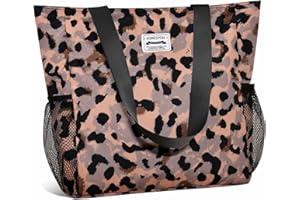 HOMESPON Große Wasserdichte Strandtasche mit Reißverschluss und Taschen für Damen