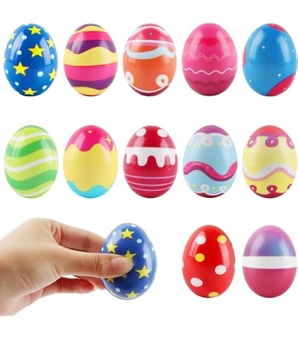 Balle Anti-stress 10 œufs De Pâques Géants Remplis De Jouets Squishy Animaux - JOYIN, Pour