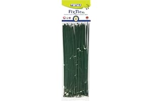 TENAX FIX-TIE XL, Fascette Multiuso in Plastica, Lunghezza 29 cm Verde, Confezione da 50 pezzi