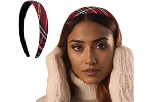 BOTTEGA DELLA PRINCIPESSA Diadema para el pelo de mujer de tartán escocés rojo