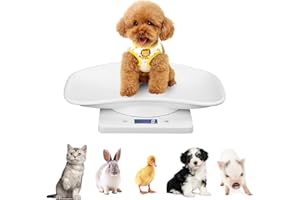 Youyijia Digitale Haustierwaage 295X185mm Mini Haustier Skala mit Bequem Gebogener Schale und LCD-Display 4 Gewichtungsmodi g ml oz lb.oz für Neugeborene Haustiere Präzisions Grammwaage Bis Zu 10 kg