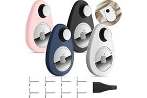 IDOOVE Airtag Holder for Kids, 4 Pack Hidden GPS Tracker Case, Anti-Removal, Airtag Silicone Case with Pens, Suitable for Kids, Elderly, Pets, Backpack, Luggage