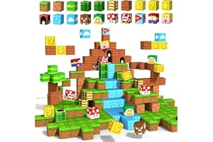 OBAKAER Magnetic Blocks, Magnetic Building Blocks Toddlers Toys Magnet Cubes for Kids STEM Sensory Magnet Toys for 3+ Years Old Kids, Girls & Boys, Game Elements Christmas Birthday Gifts 54PC