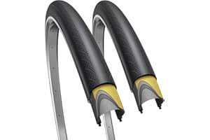 Fincci Cubiertas 700x28c Bicicleta, Par Neumatico Bici Carretera con 1mm Antipinchazos 28-622 60TPI, Gomas 28-29 para Ciclo Carrera Carretera Turismo Bici Bicicleta - Paquete de 2 28-622