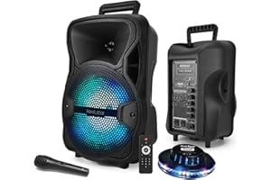 Enceinte SPACER08 SONO DJ KoolStar Karaoke autonome Mobile sur Batterie 8" - 200W - USB/Bluetooth/SD + Micro + Jeu UFO OVNI