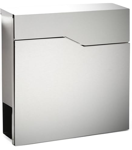 ALSTEN TECH Design brievenbus wandmontage zonder krantenvak in roestbestendig V2A roestvrij staal A4/C4 geschikt