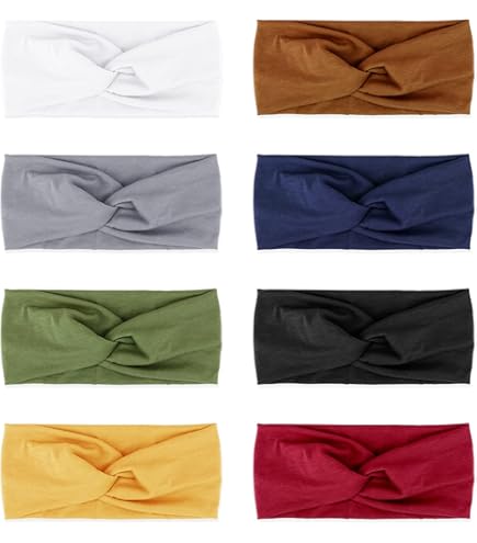 MenYiYDS 5er Set Sport-Stirnbänder - Elastische Yoga Stirnbänder Für Frauen & Männer