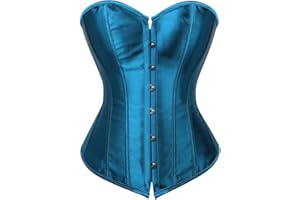 Grebrafan Clasico Corset Satén Corsés y Bustiers Mujer Talla Grande