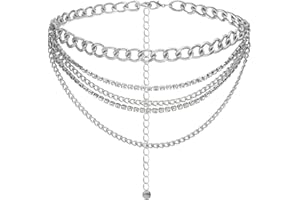 JUZICHEN Catena da Donna in Vita Dorata, Catena in Vita in Metallo Multistrato, Moda Cintura per Il Corpo, Regolabile Body Chain Gioielli, Cintura Catena Oro, Corpo Gioielli, Belly Chain