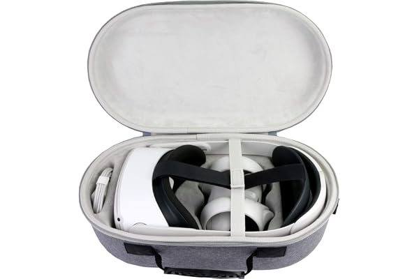 Aenllosi Voyage Étui Rigide Housse pour Oculus Quest 2/Quest 3 Casque de réalité virtuelle 64Go/256Go de (Gray-2, étui Uniquement)