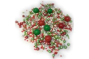 Merry Berry Christmas edible sprinkles for cupcakes by Sprinkletti