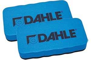 Dahle 95097-02505 Whiteboard Schwamm (Magnetischer Wischer für Trockenreinigung auf vielen Oberflächen) blau - 2er Pack (Schwamm Doppelpack)