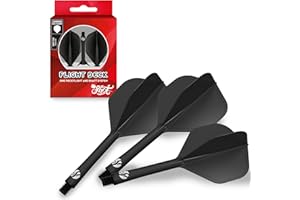 Shot! Darts Flight Deck One Piece Dart Flight and Shaft System, Reduced Deflections, Standard Shaped Flight (350 Micron), Available in Set of 3