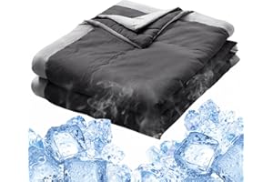 Winuoyang Cooling Blanket for Night Sweats, Breathable Lightweight Blanket for Summer Hot Weather 100x150cm (Grey)