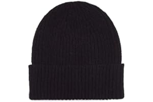 OXFORDS CASHMERE 100% kaszmirowa czapka zimowa marki Lona Scott, uniseks, wyprodukowana w Szkocji, Czarny, rozmiar uniwersalny