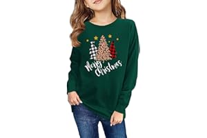 Haloumoning Sudadera Niña Jersey Navidad Divertido Cuello Redondo Jersey Invierno Tops para Niños