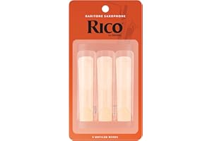Cañas D'Addario Rico para saxofón barítono, fuerza 2.5, paquete de 3