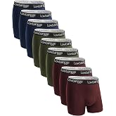 Lowbangge Men's Cotton Boxer Briefs Pack 9, Comfortable and Breathable | Men's Boxer Pack, High Elasticity Cotton, Perfect Fi