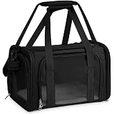 Dog Carrier Bag, Breathable Pet Carrier Bag, Adjustable Shoulder Strap and | Foldable Cat Carrier Crate Portable 11 lbs for M