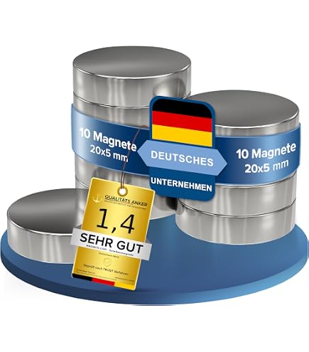 20 Stück Neodym Scheibenmagnete – Ø 3 Mm, 1,5 Mm Stark, Hält Bis 300 G, Vernickelt