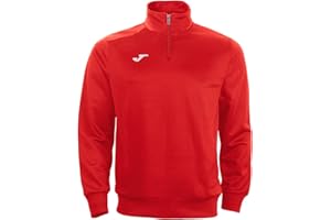 Joma- Sudadera para Hombre , 6XS - 3XL - Cálida y Transpirable, Evita entrada de Frío con Media Cremallera, Bajo y Puños en Rib - Faraón