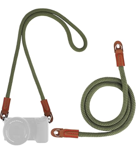 Sangle Poignet Appareil Photo Adaptout - Coton Vert Olive Vintage, Pour DSLR/hybride, Résistante 1500g, Marque Française - 3