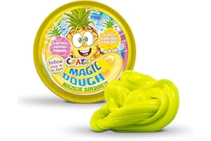 MAGIC DOUGH ANANAS | Intelligente Knete Kinder Glow in the Dark Effekt, Kinderknete 70 g in Dose, hüpfende & elastich