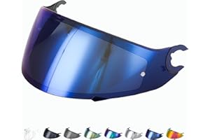 Everalo Visera Casco Compatible con Shark Spartan - Skwal - Skawal 2 - D Skawal - Pantalla Pinlock Ready - Antirayas y antivaho (Azul)