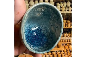 Fnaekier Pottery he-rb Stripper Bowl, 2025 New Leafy Vegetable Stripping Tool - Leafy Greens Leaves Removal Bowl with 4 Holes, Handmade he-rb Stripper Tool for Dishwasher and Microwave