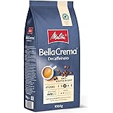 Melitta BellaCrema Decaffeinato Ganze Kaffee-Bohnen entkoffeiniert 1kg, ungemahlen, Kaffeebohnen für Kaffee-Vollautomat, koff