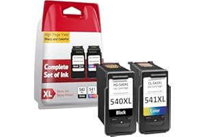 INKYEAH 540 and 541 Ink Cartridges XL, PG-540 / CL-541 XL Ink Replacement for Canon Ink Cartridges 540 and 541, Printer Ink 540 541 XL for PIXMA TS5150 TS5151 MX475 MG3650s MG3600 MG3650 MG4250 MG3200