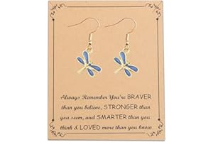 BNQL Dragonfly Earrings Dragonfly Gifts Jewelry Dragonfly Dangle Earrings for Women Dragonfly Lover Gifts Inspirational Gifts