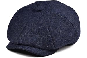 JANGOUL Boys Vintage Newsboy Cap Tweed Flat Beret Cabbie Hat for Kids Toddler Pageboy