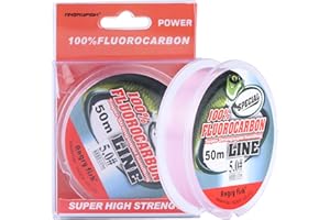 ANGRYFISH Línea de pesca 100% fluorocarbono, invisible bajo el agua, hundimiento más rápido, línea líder de pesca ultra baja de 2 a 30 libras