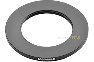 HAPPYTOPSTAR Metal M65 65 mm to M42 42mm 1mm thread pitch 65-42 Male to Female Step-Down Lens Filter Ring Adapter Adaptor For Lens