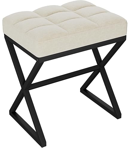 Pouf Contenitore Bakaji 36x40 Cm - Sgabello Imbottito, Cassapanca, Grigio - Foto 6