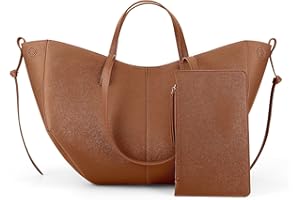 DKIIL NOIYB Torba skórzana, torba na zakupy, duża, z miękkiej skóry PU, damska torebka na ramię, duża torba hobo bag z uchwytem, do szkoły, na zakupy, w podróży